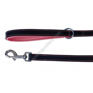 Ace Comfy Matching Leather Lead with PADDED Leather Handle ~ length 44" (10 Colors)